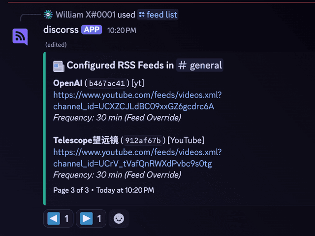 Discorss Feed List Example